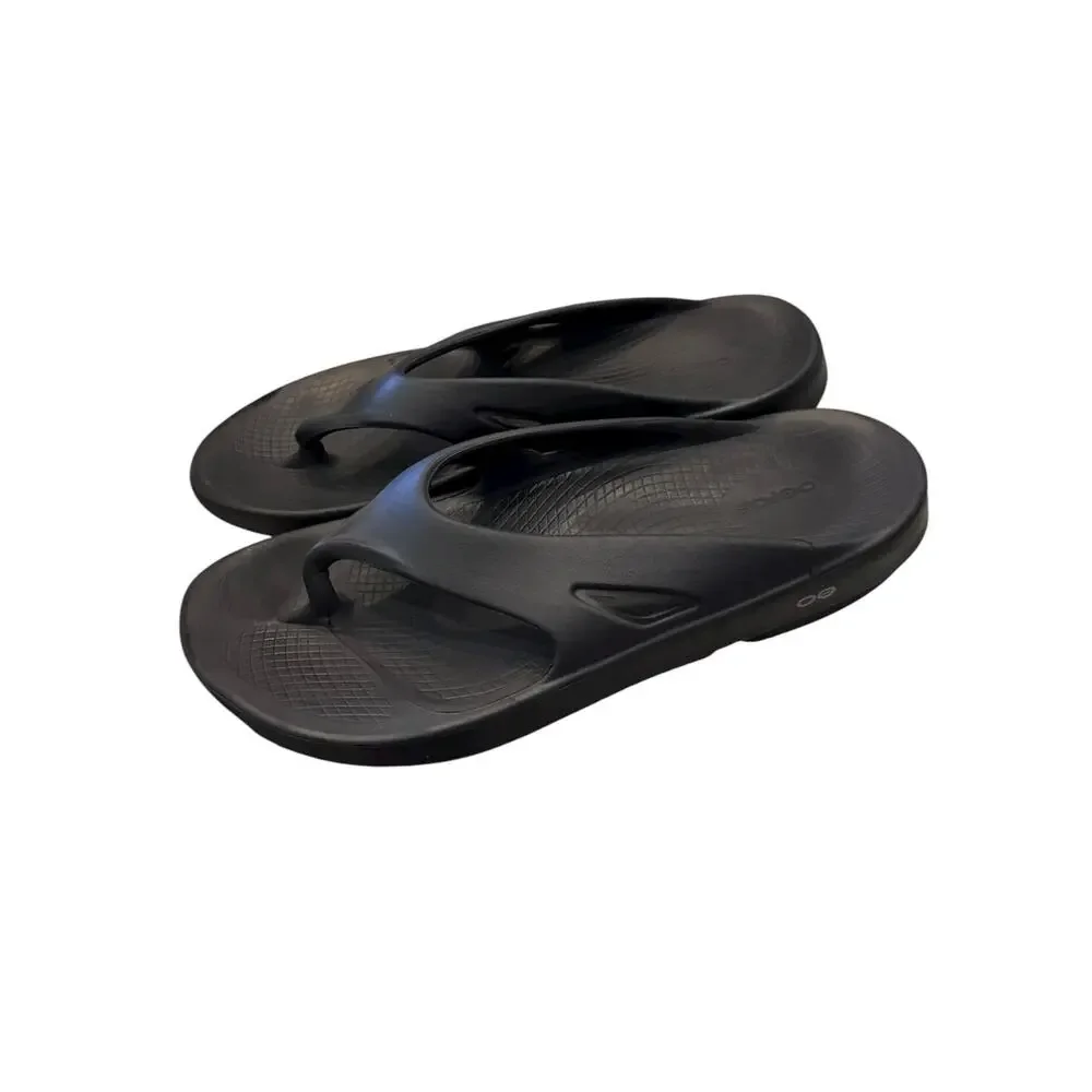 OOFOS OOriginal Sport Black Recovery Thong Sandals Men’s US 13